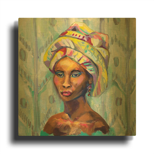 'Queen' By Jeanette Vertentes Gold Metal Wall Art