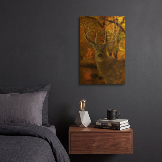 'Autumn Shade' By Gordon Semmens Gold Metal Wall Art