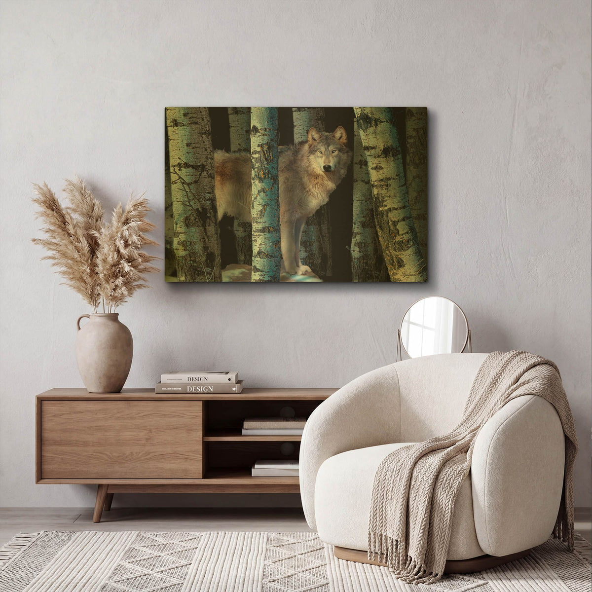 'Moon Shadows' By Gordon Semmens Gold Metal Wall Art