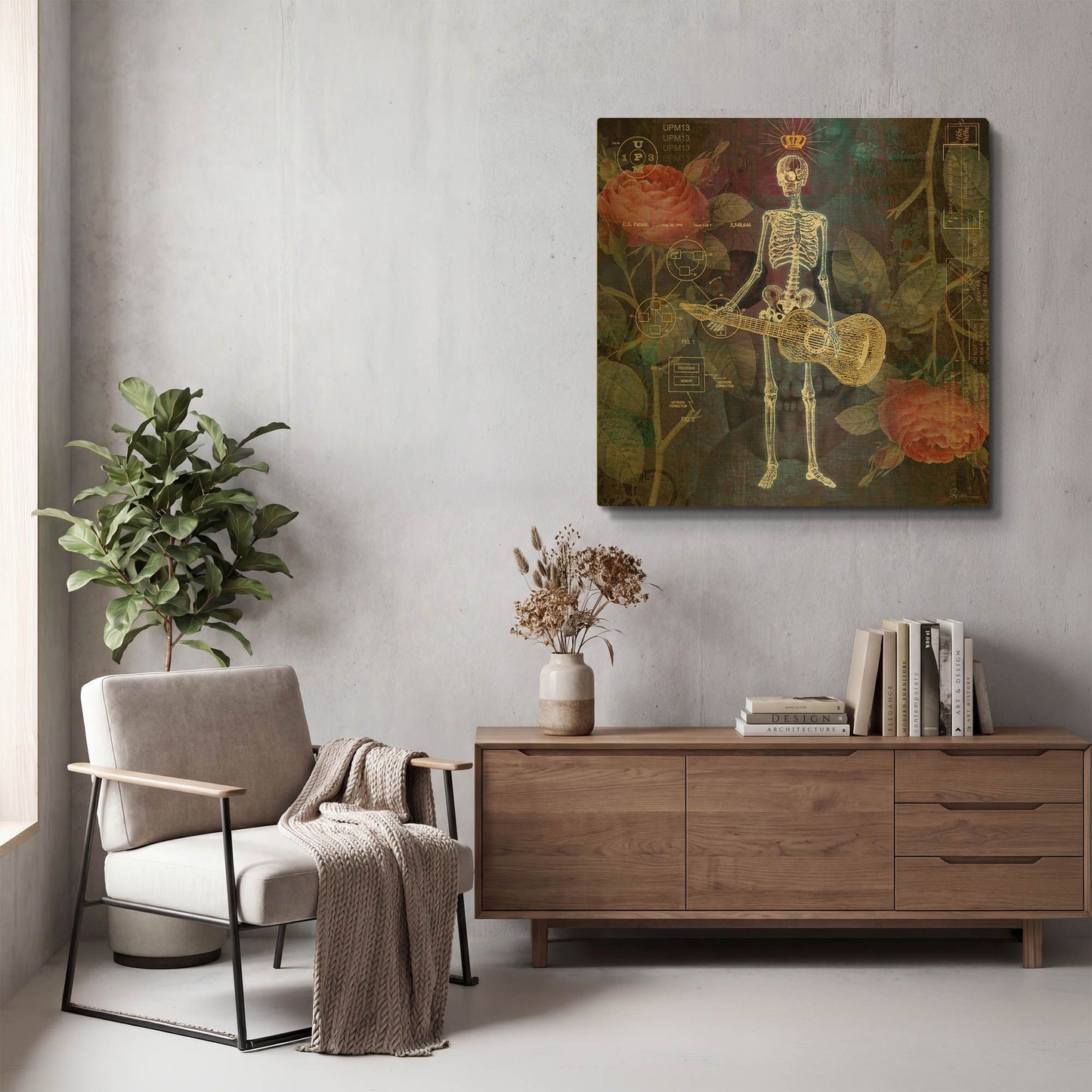 'Pats Mix' By Greg Simanson Gold Metal Wall Art