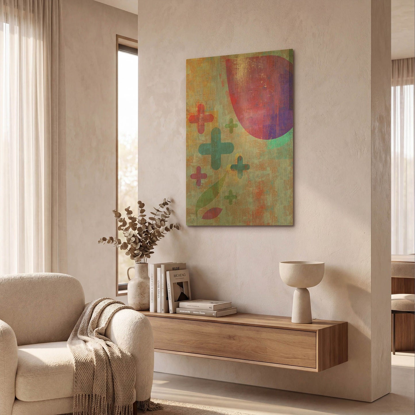 'Graphic Abstract 1' By Greg Simanson Gold Metal Wall Art