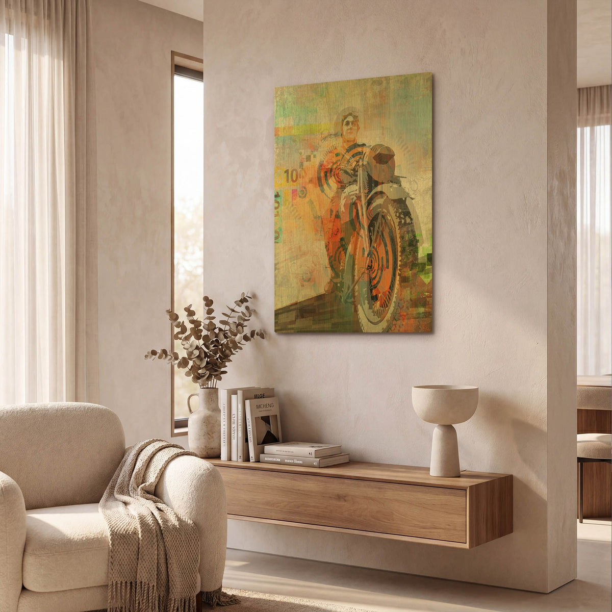 'Moto 1941' By Greg Simanson Gold Metal Wall Art