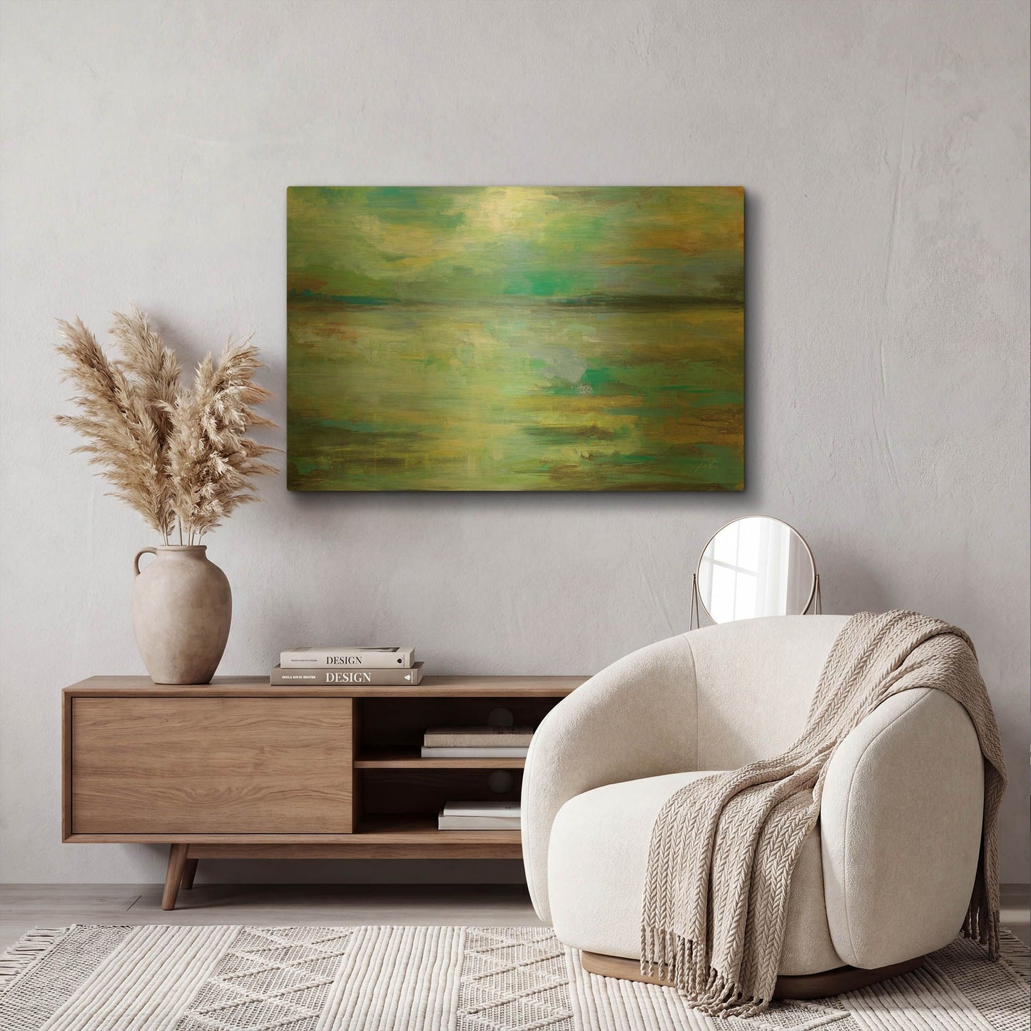 'Calm' By Jeanette Vertentes Gold Metal Wall Art