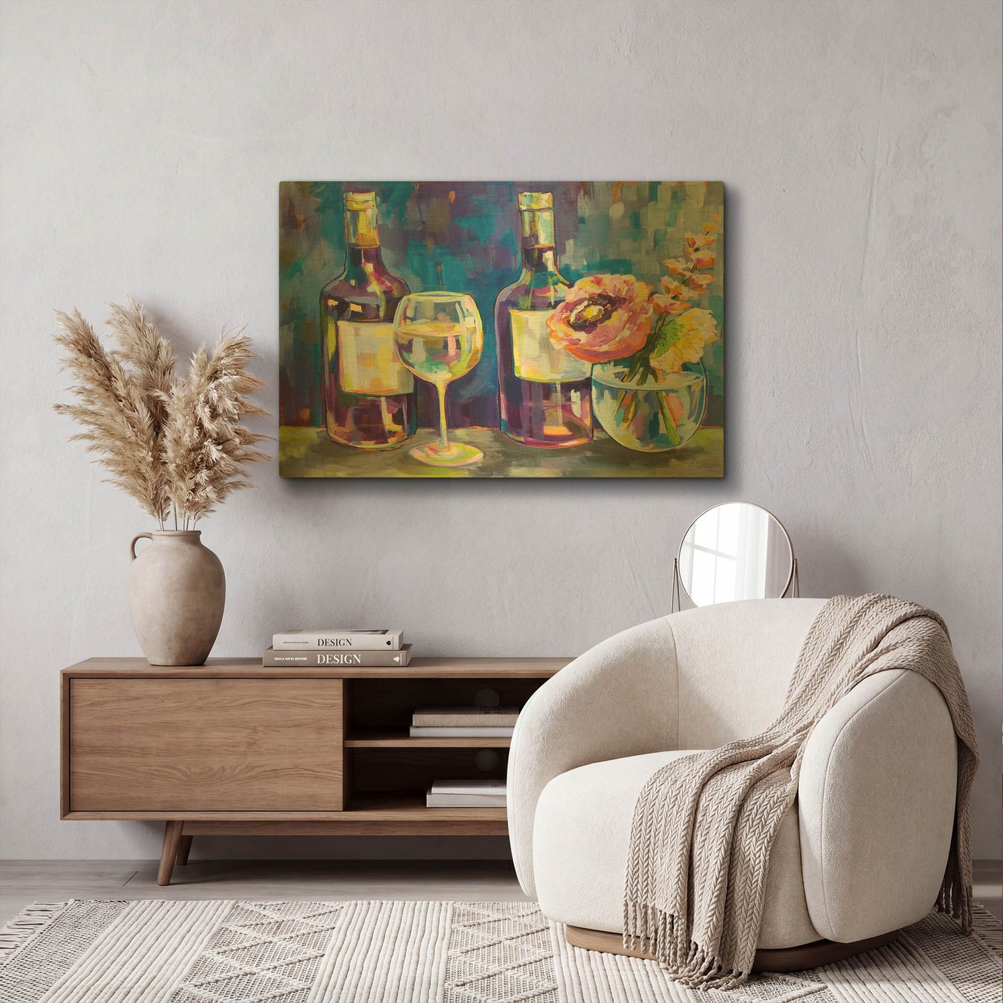 'Floral Party' By Jeanette Vertentes Gold Metal Wall Art