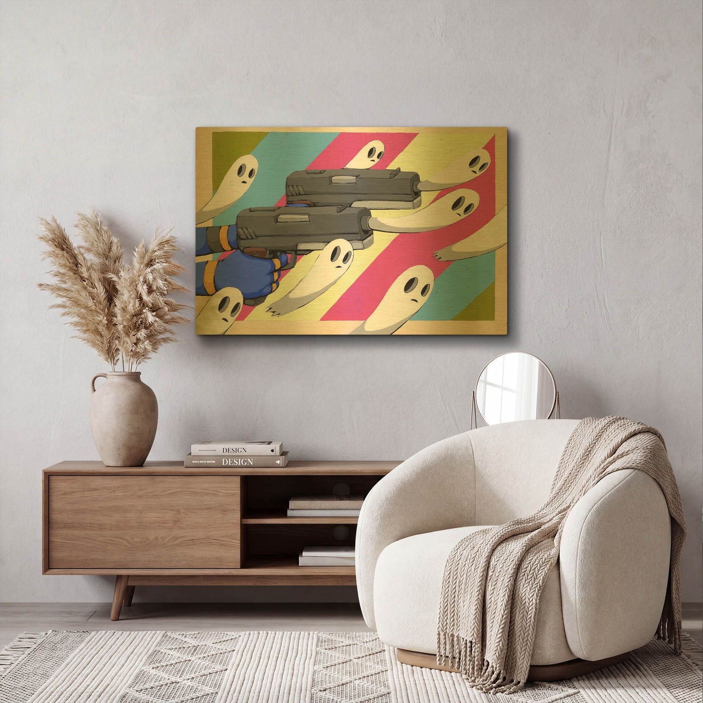 'Making New Ghosts' By Ric Stultz Gold Metal Wall Art