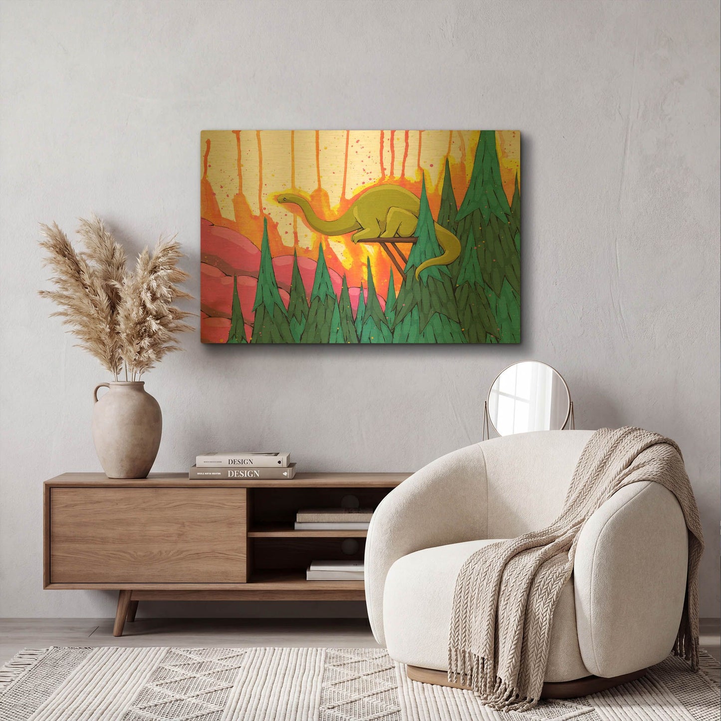 'Overseeing The Range' By Ric Stultz Gold Metal Wall Art