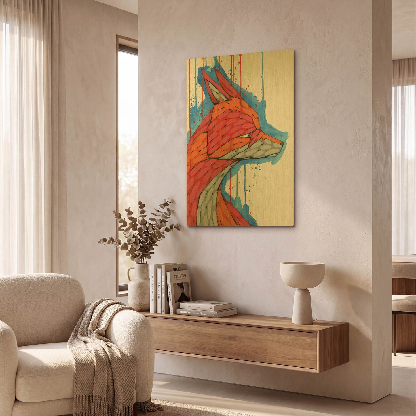 'Sly As A' By Ric Stultz Gold Metal Wall Art