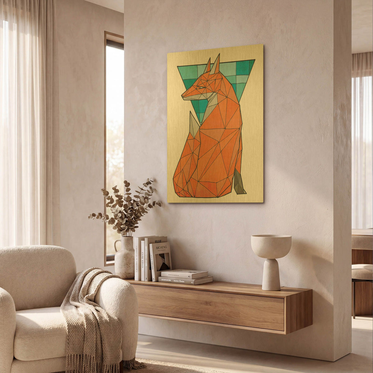'Red Alert' By Ric Stultz Gold Metal Wall Art