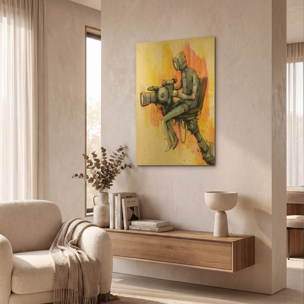 'Cinematographer' By Ric Stultz Gold Metal Wall Art