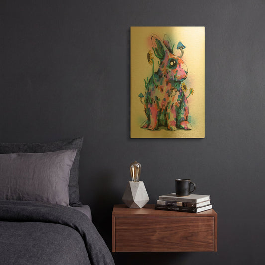 'Bunny' By Ric Stultz Gold Metal Wall Art