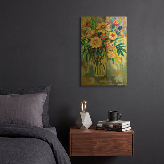 'Summer Happiness' By Jeanette Vertentes Gold Metal Wall Art