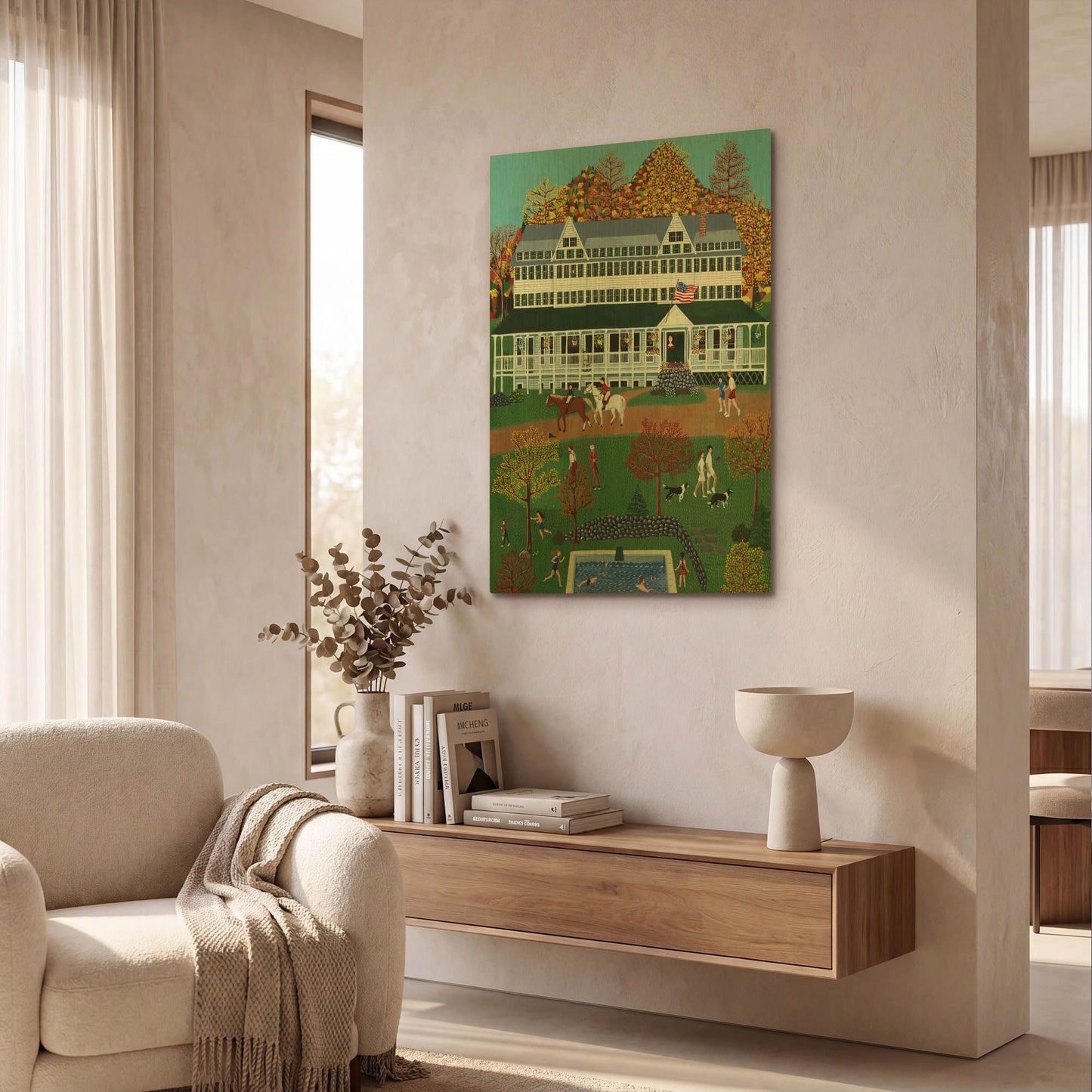 'Autumn at the Eagle' By Susan Henke Fine Art Gold Metal Wall Art