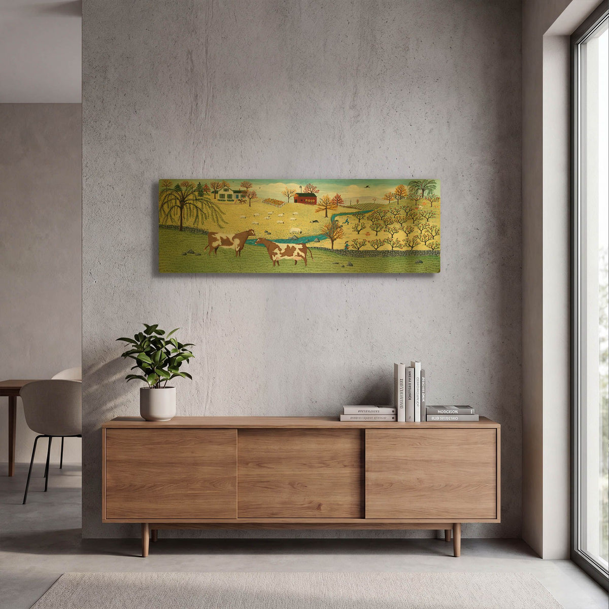 'Willow Tree Farm' By Susan Henke Fine Art Gold Metal Wall Art