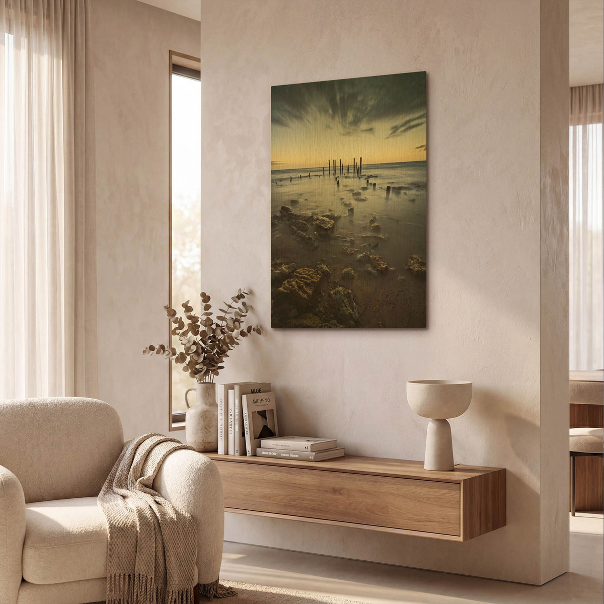 'At the going down of the Sun' By SD Smart Gold Metal Wall Art