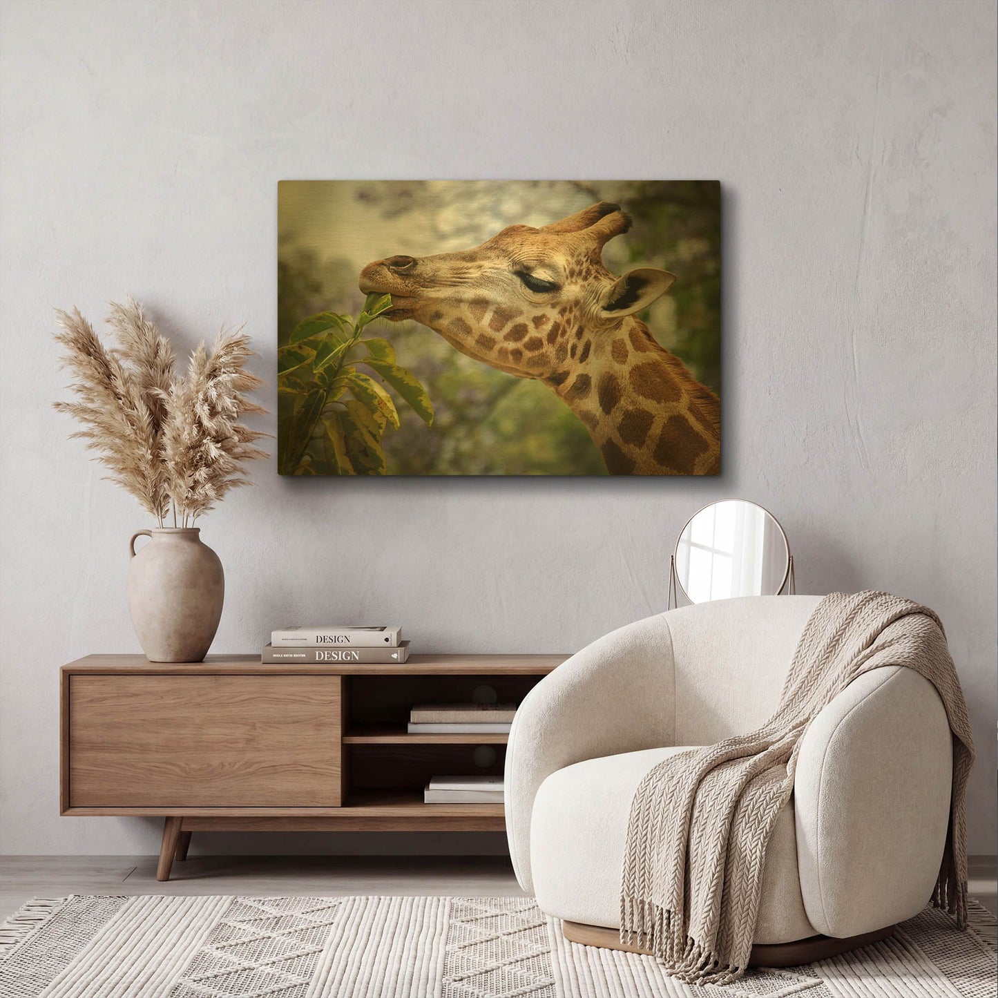 'Giraffe' By SD Smart Gold Metal Wall Art