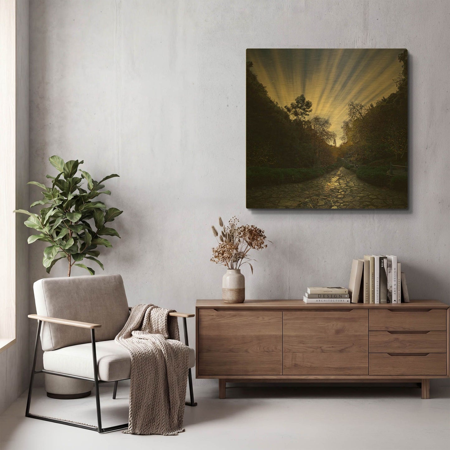 'Utopia' By SD Smart Gold Metal Wall Art