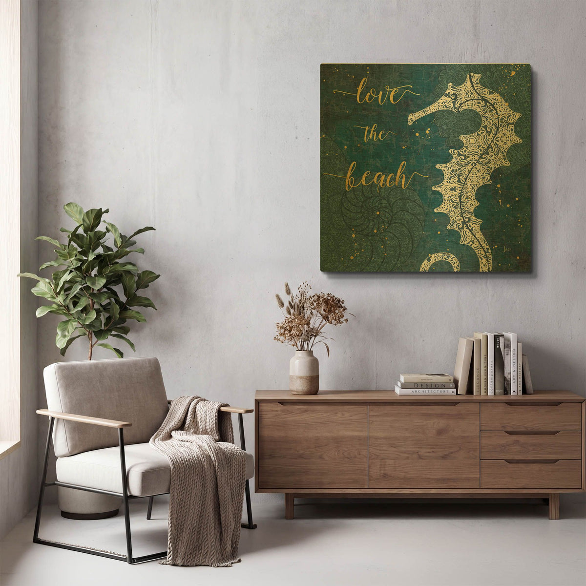 'Coastal Lace VII' By Jess Aiken Gold Metal Wall Art