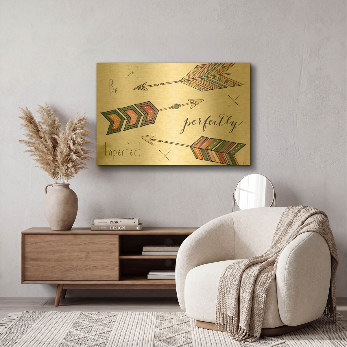 'Spectrum I' By Jess Aiken Gold Metal Wall Art