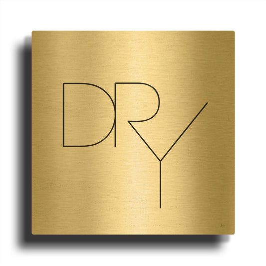 'Wash Dry Fold II' By Jess Aiken Gold Metal Wall Art
