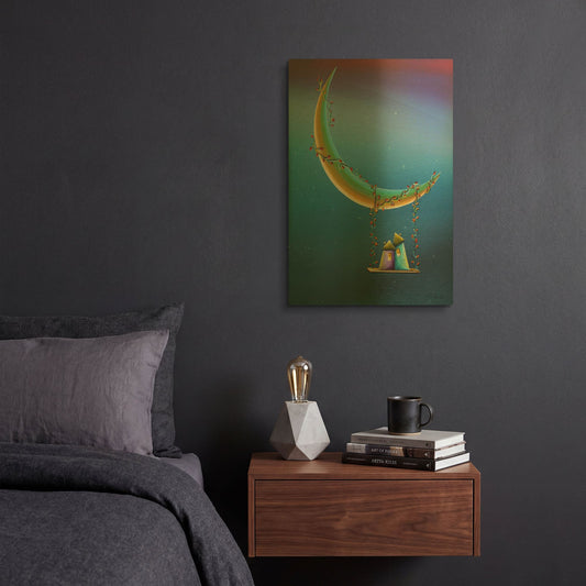 'Another Moonlight Serenade' By Cindy Thornton Gold Metal Wall Art