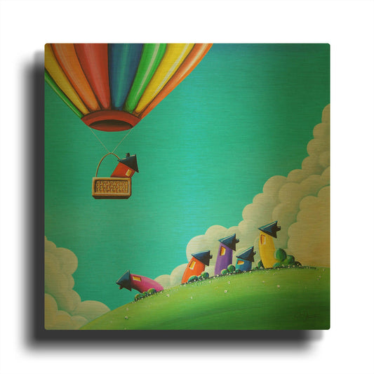 'Up, Up, and Away' By Cindy Thornton Gold Metal Wall Art