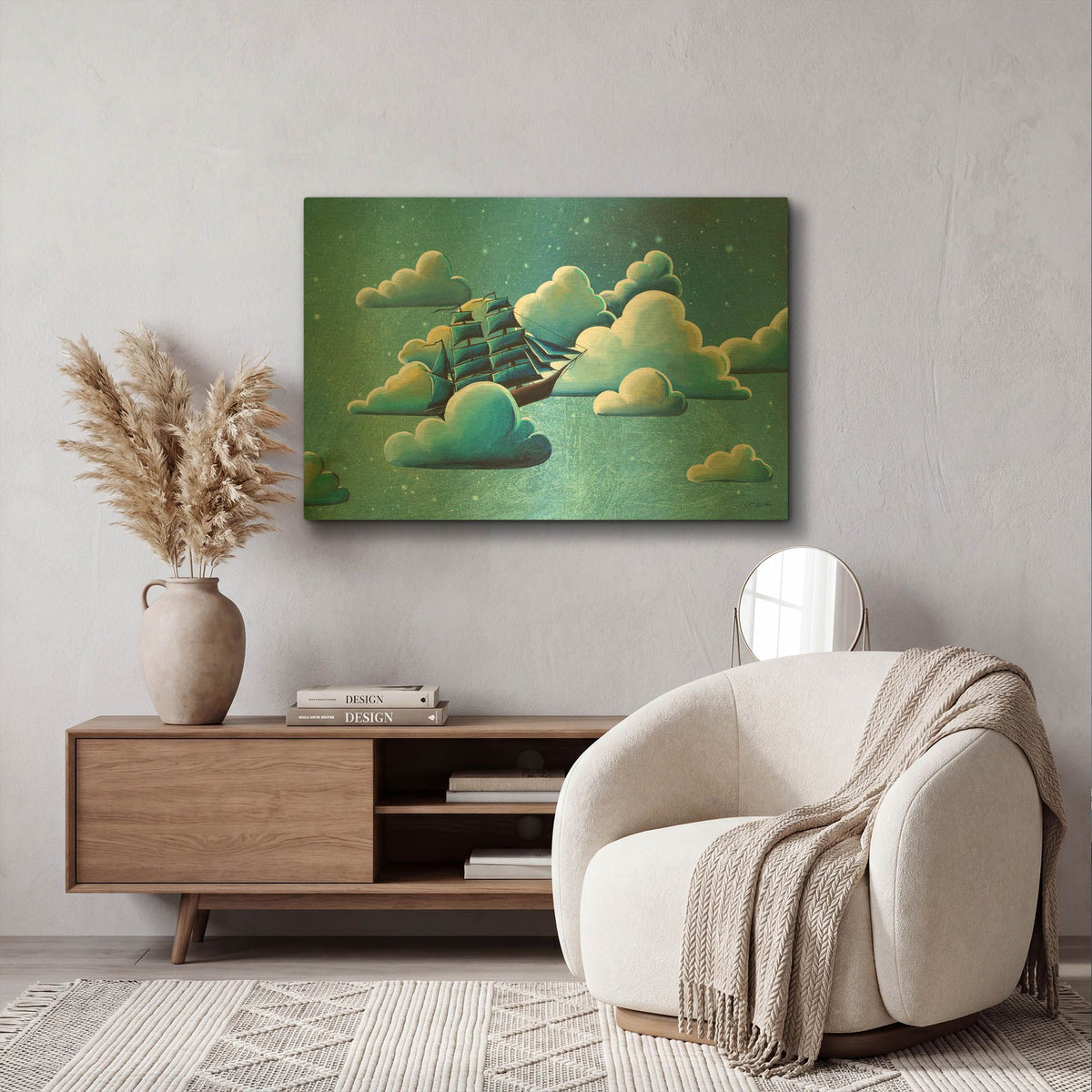 'Astronautical Navigation' By Cindy Thornton Gold Metal Wall Art