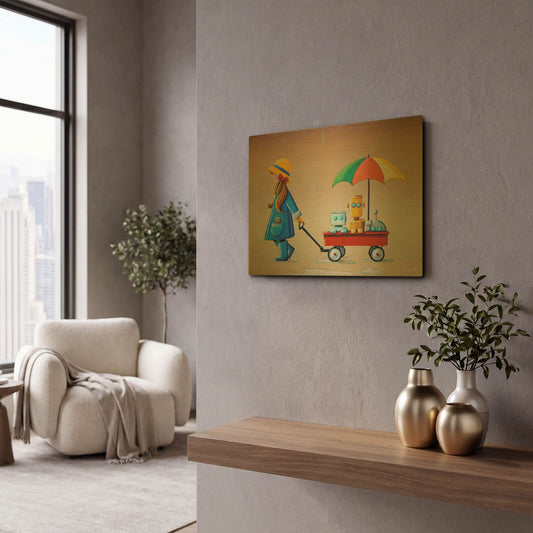 'Just Another Rainy Day' By Cindy Thornton Gold Metal Wall Art