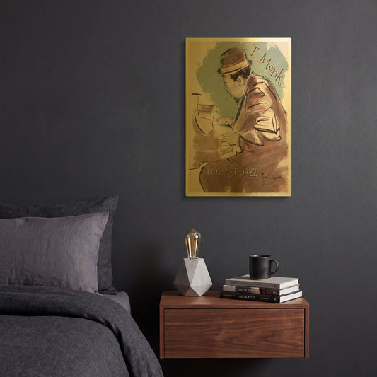 'Time For Jazz' By TM Borenstein Gold Metal Wall Art