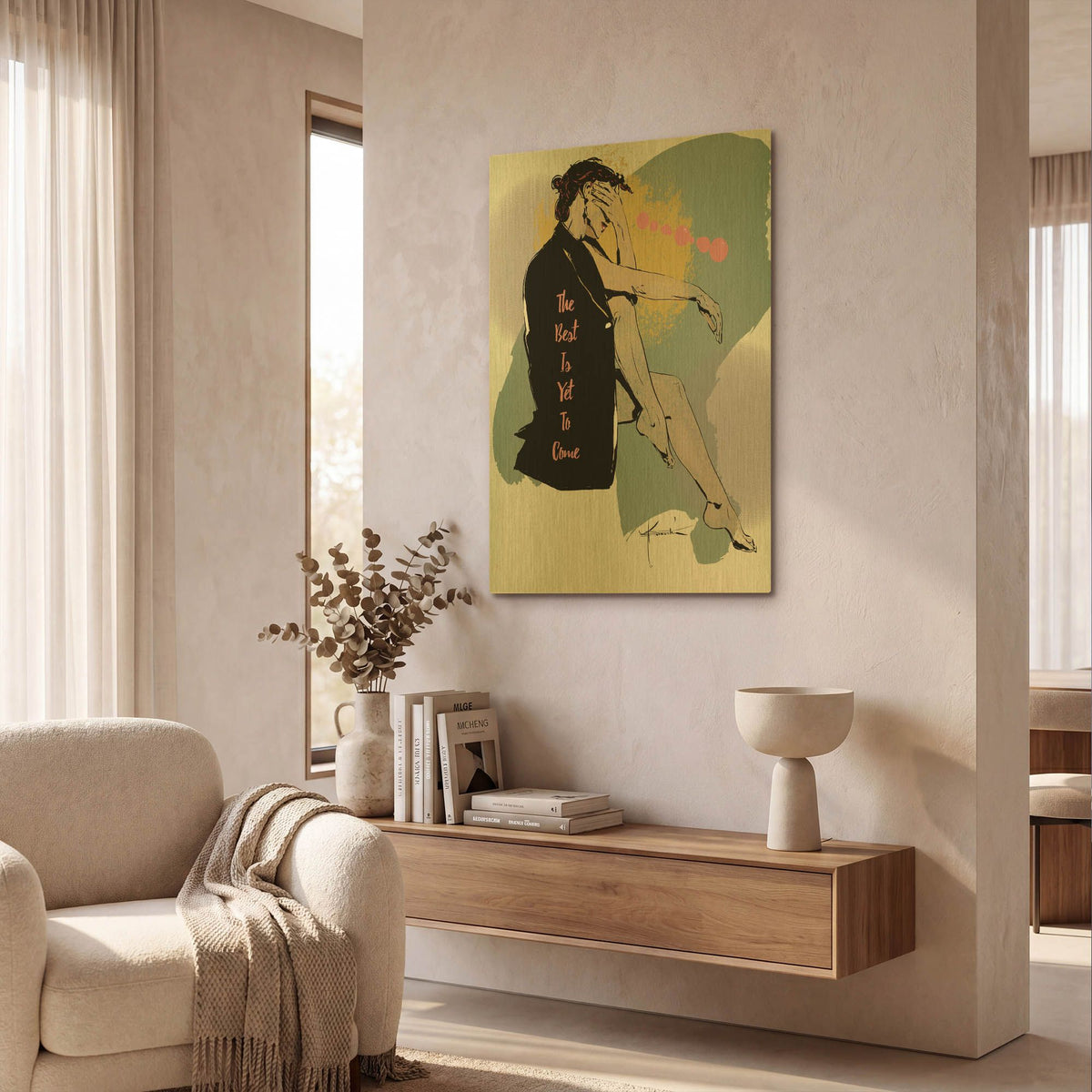 'The Best' By TM Borenstein Gold Metal Wall Art