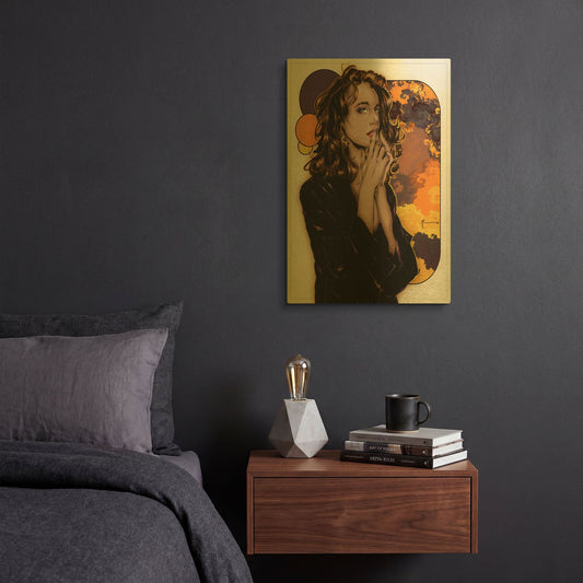 'Savana' By TM Borenstein Gold Metal Wall Art