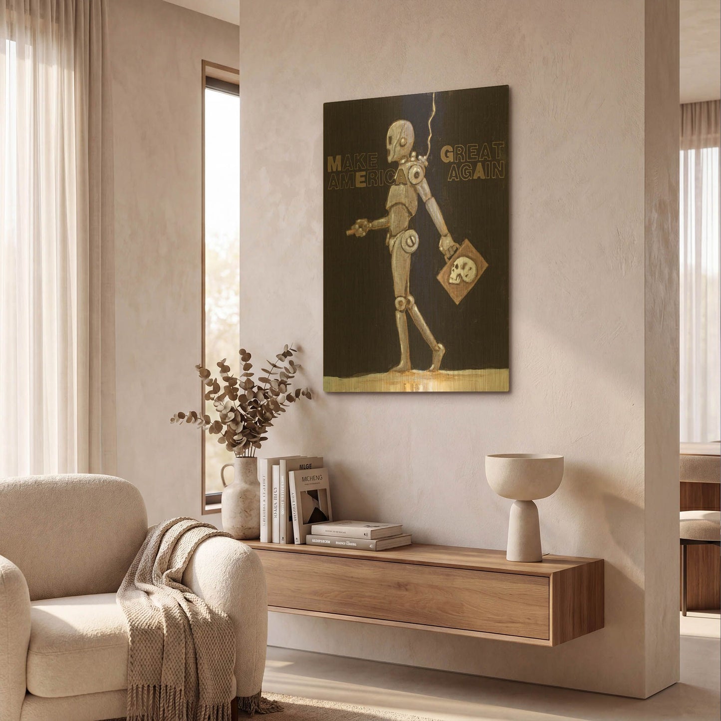 'Make America Great Again' By Craig Snodgrass Gold Metal Wall Art