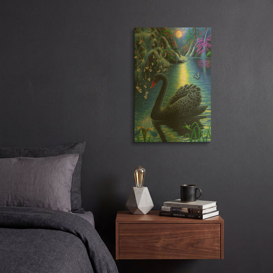 'Spring Moonlight' By Bridget Voth Gold Metal Wall Art