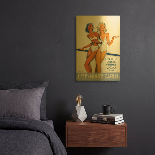 'L' By Vintage Posters Gold Metal Wall Art