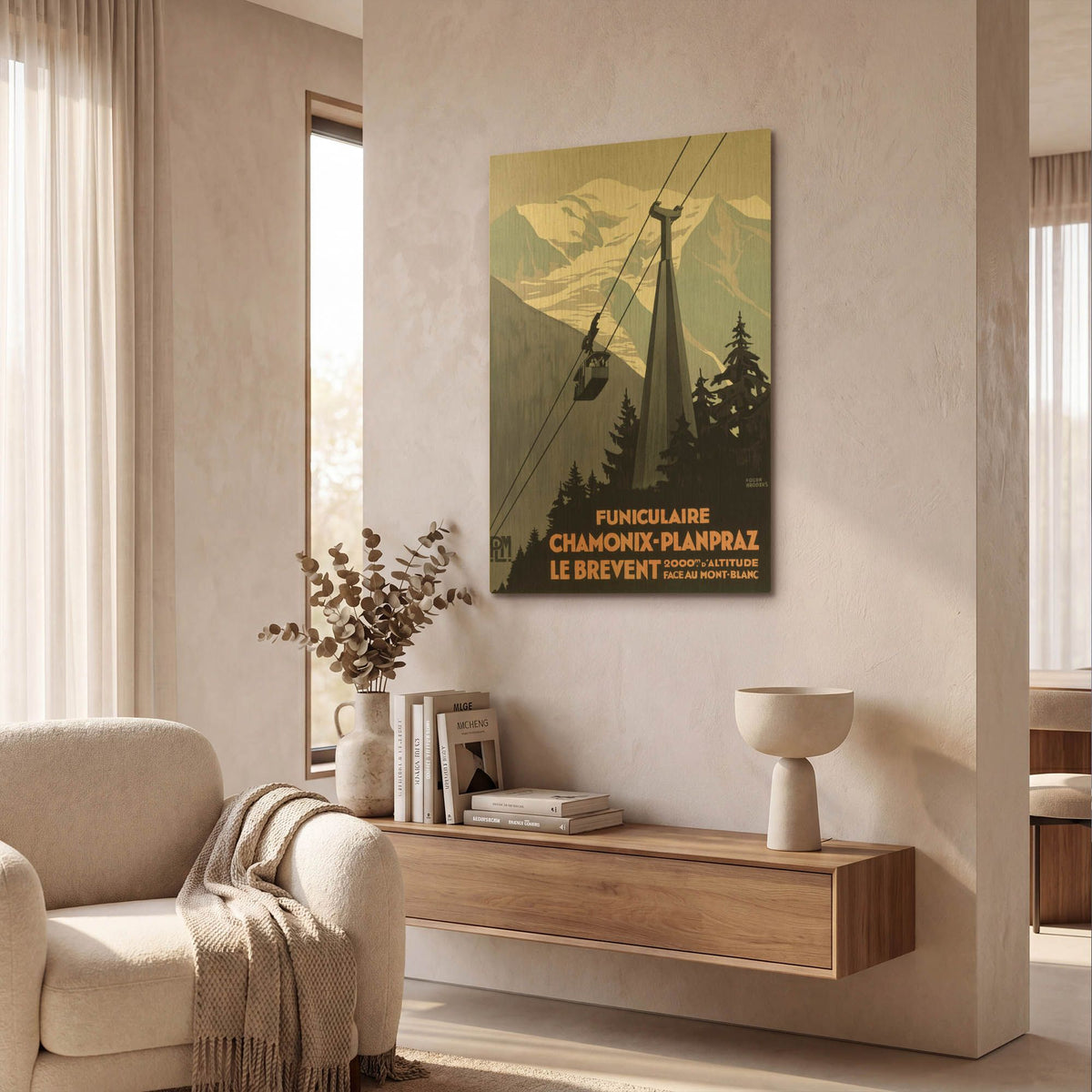 'Funiculaire' By Vintage Posters Gold Metal Wall Art