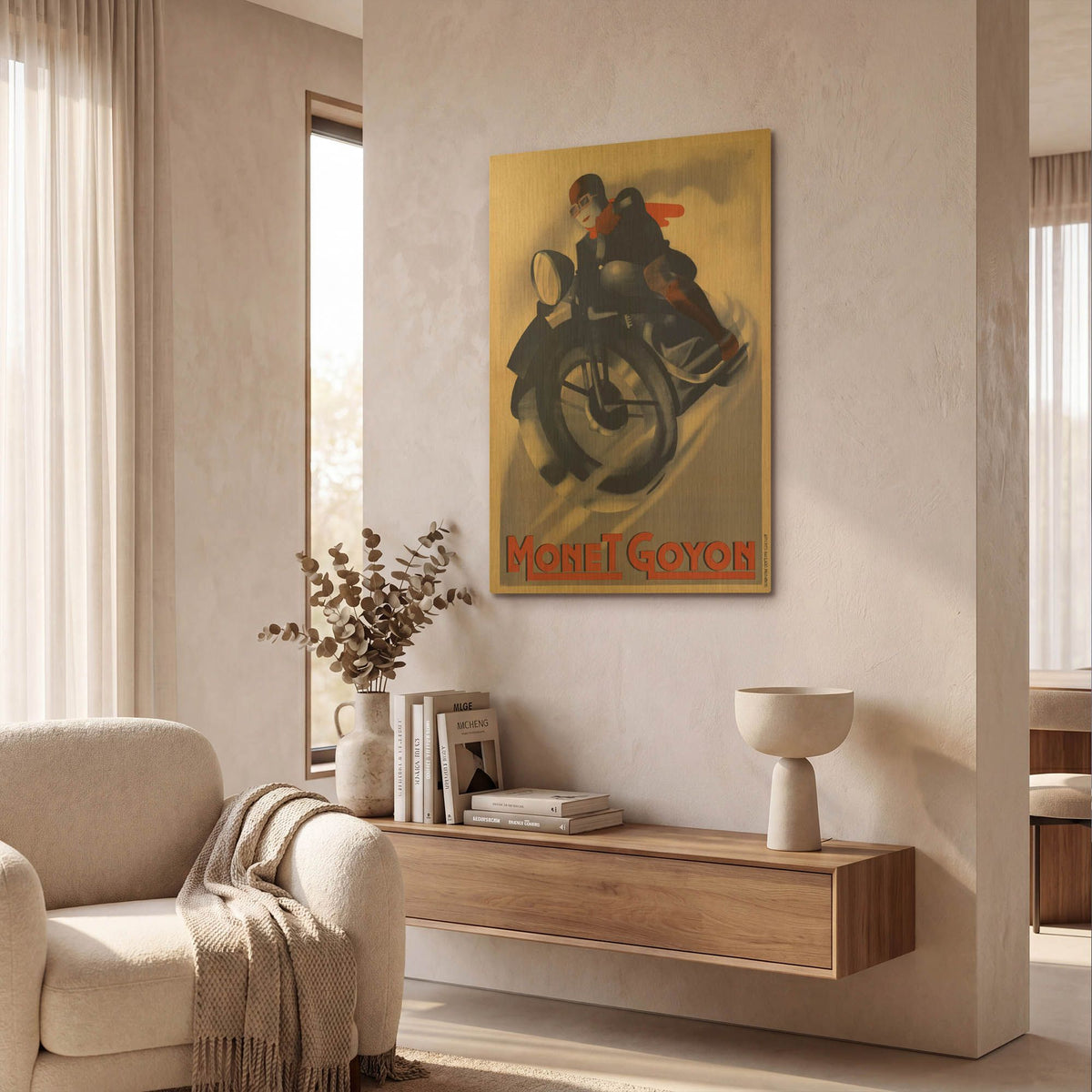 'Monet Goyon' By Vintage Posters Gold Metal Wall Art