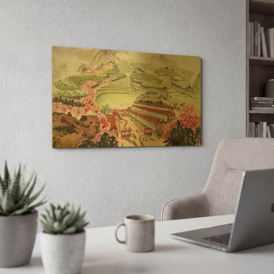 'Landscape' By Vintage Posters Gold Metal Wall Art