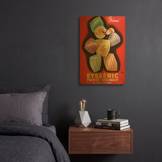 'Eysseric Berlingot - Red' By Vintage Posters Gold Metal Wall Art
