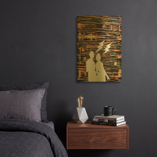 'Strucked' By Craig Snodgrass Gold Metal Wall Art