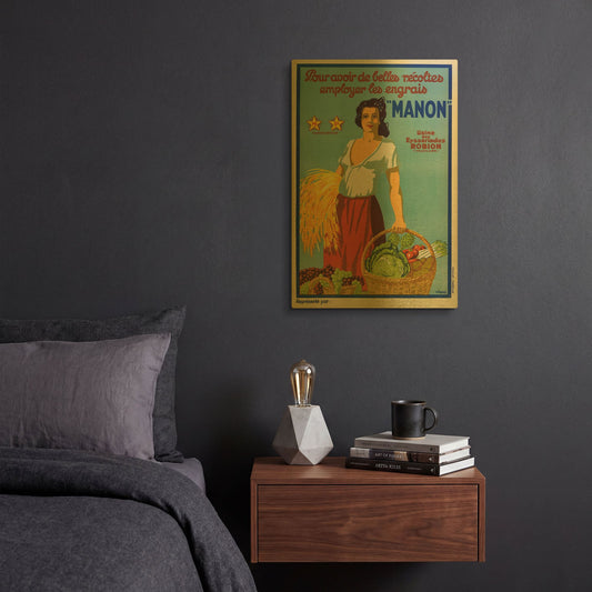 'Manon' By Vintage Posters Gold Metal Wall Art