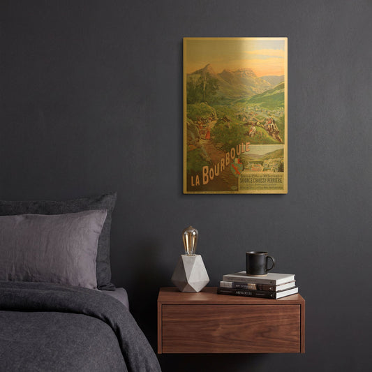 'La Bourboule' By Vintage Posters Gold Metal Wall Art