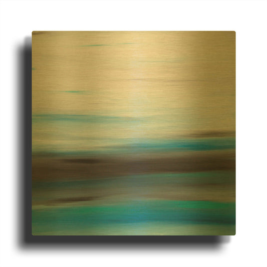 'Sunset 6' By Hilary Winfield Gold Metal Wall Art