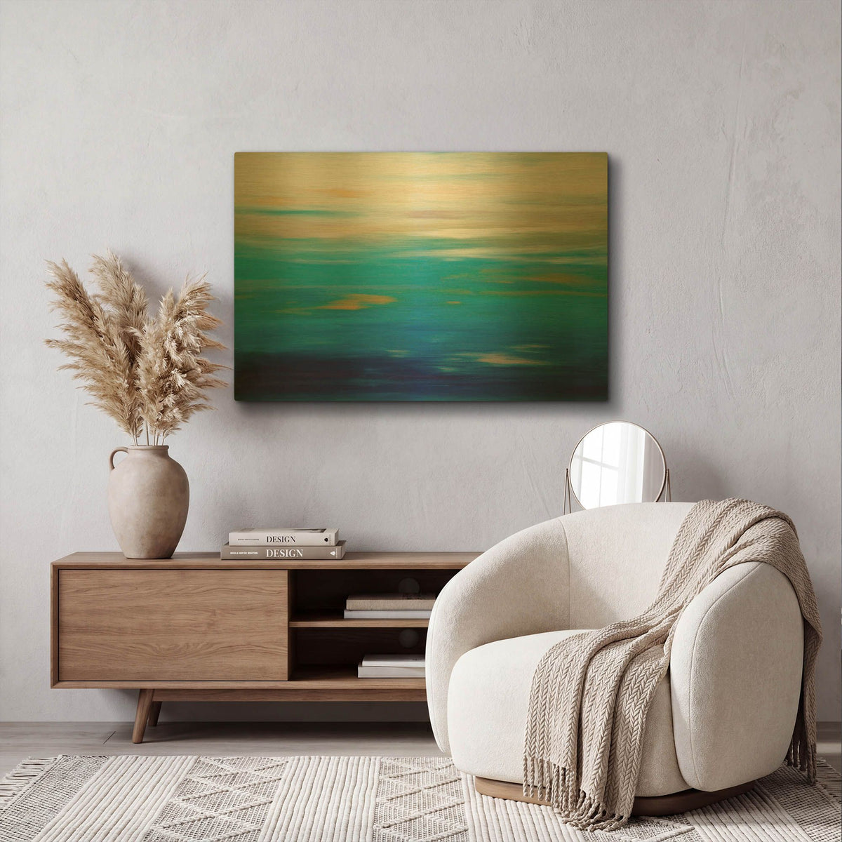 'Sunrise 32' By Hilary Winfield Gold Metal Wall Art