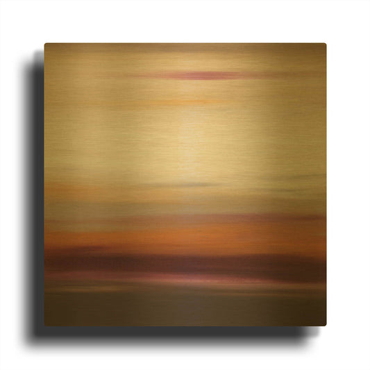 'Sunset 43' By Hilary Winfield Gold Metal Wall Art