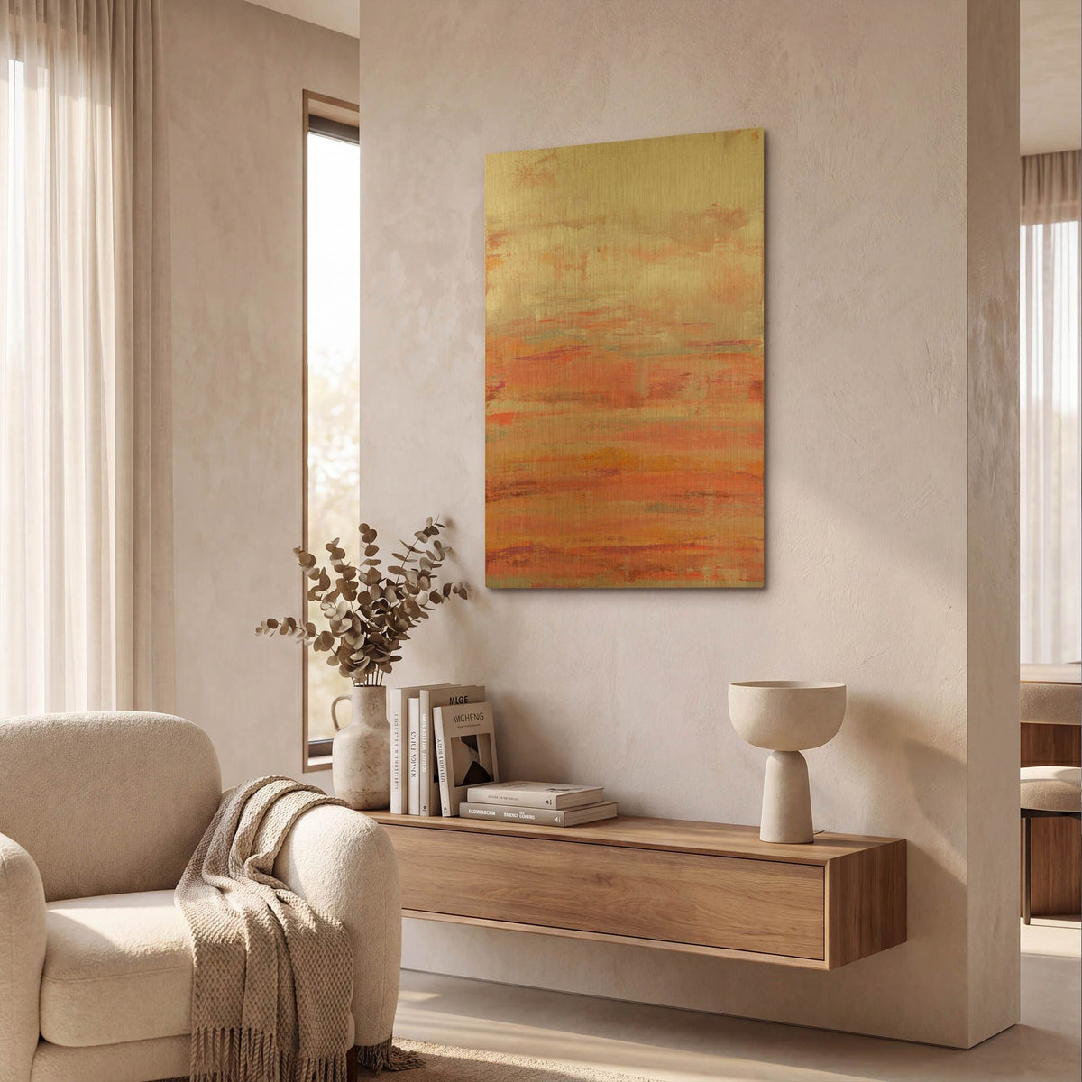 'Lithosphere 180' By Hilary Winfield Gold Metal Wall Art