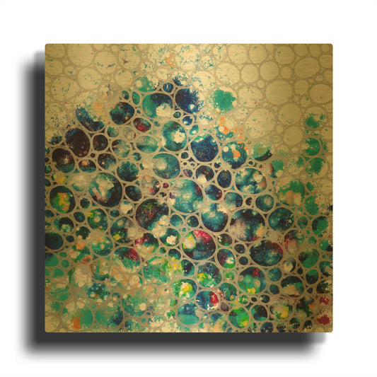 'Dimension 43' By Hilary Winfield Gold Metal Wall Art