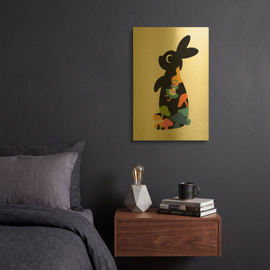 'Alice' By Andy Westface Gold Metal Wall Art