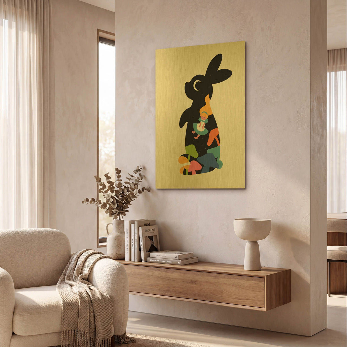'Alice' By Andy Westface Gold Metal Wall Art
