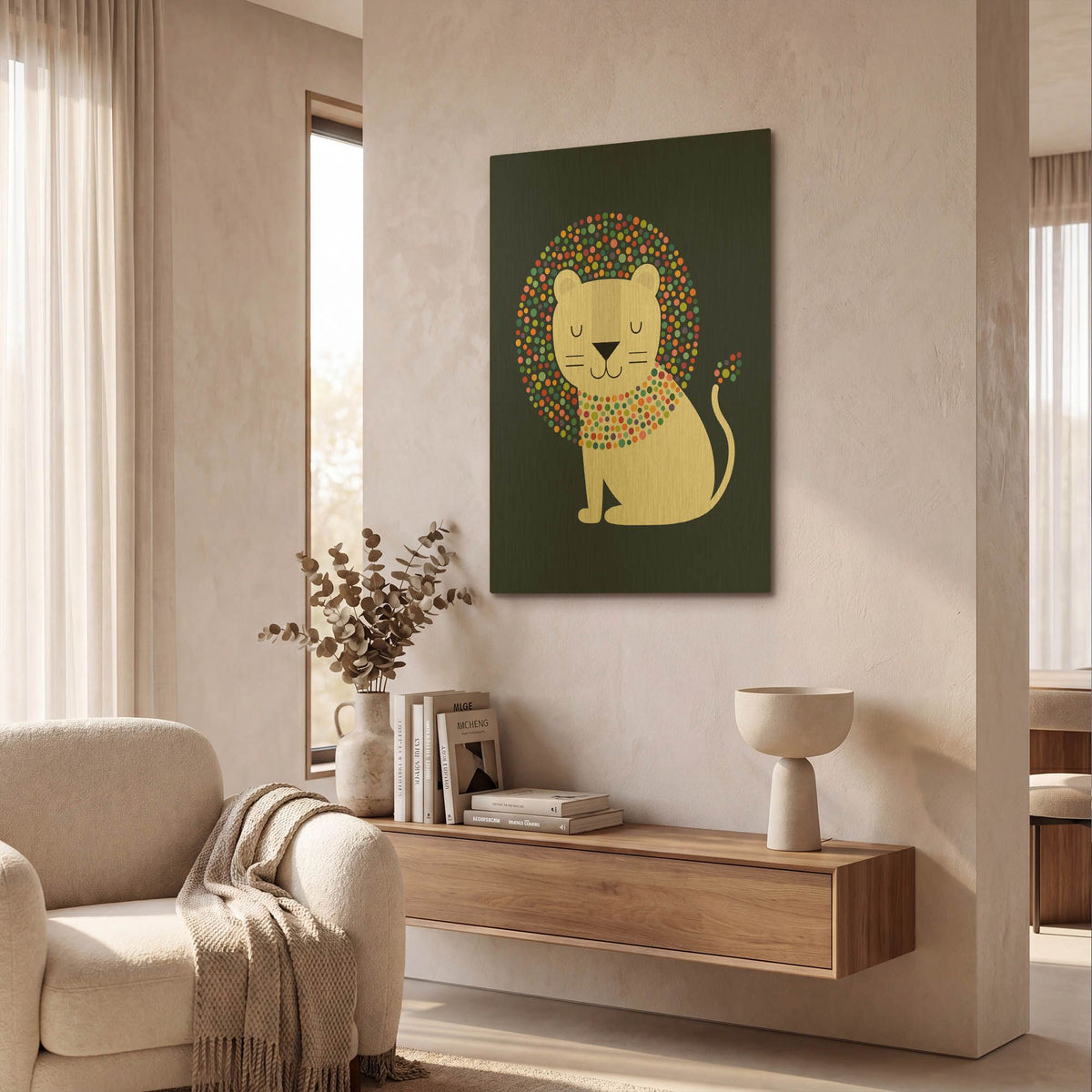 'As A Lion' By Andy Westface Gold Metal Wall Art