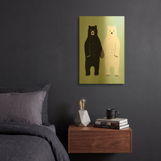 'Gray' By Andy Westface Gold Metal Wall Art