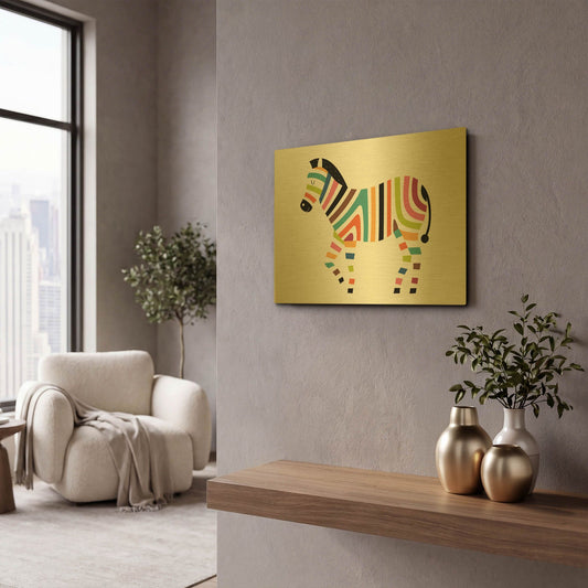 'Magic Code' By Andy Westface Gold Metal Wall Art